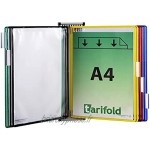 Tarifold Fr 414109 – Support Kit Mural document Tarifold métal 10 pochettes A4 assortie Présentation documents