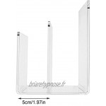 fdsfd Porte-documents de bureau en acrylique transparent avec 2 compartiments multifonction durable et beau 21,5 x 11,2 x 13,8 cm