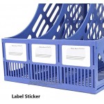 Plateau de classement à 3 grilles porte-fichiers bleu durable stable en plastique de grande capacité pour le bureau de la classe