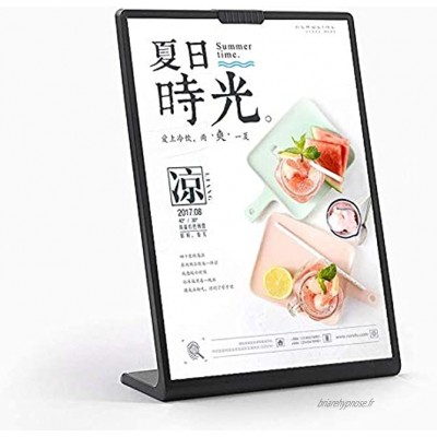 Porte-affiche Porte-menu Support en plexiglas acrylique Présentoir vertical double face Présentoir en forme de T pour le menu,les porte-cartes de table,les cadres photo et les cadres publicitaires