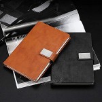 Y-H Porte-documents en cuir Noir B5 Bloc-notes épais pour carnet de réunion
