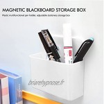 YUENX 2Pcs Boîte de Rangement Magnétique Porte stylo magnétique Support de Crayons Magnétique pour Tableau Blanc avec Compartiments pour Réfrigérateur Tableau Blanc Casier Blanc
