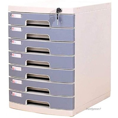 Casier de rangement armoire de bureau armoire de classement 7 couches verrouillables A4 armoire de rangement pour données tiroir confidentiel multi-tiroirs taille : A1