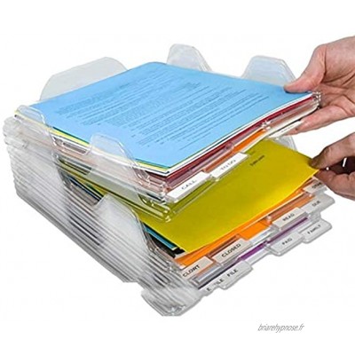 Casiers de Rangement Fichier Boîte de Rangement de Documents Rack Organisateur Plateau empilable for Office Paper Magazine H-Meilleur vinyles Color : 1pcs
