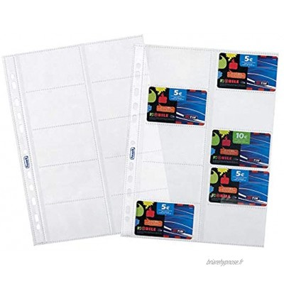 Favorit 100460075 Pochette porte-cartes avec perforations universelles format intérieur 8,5 x 5,4 x10 cm Finition lisse Lot de 10 pièces