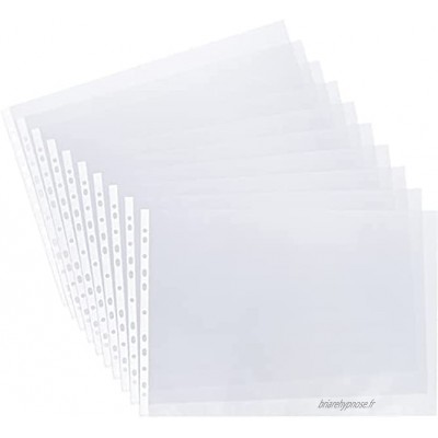 Grafoplas 5571800 Pochettes à trous en polypropylène format DIN A3 paysage Transparent
