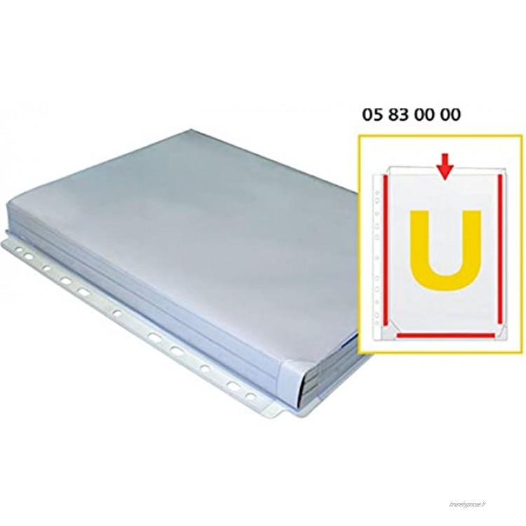 Grafoplas 5830000 – Pochettes PVC Soufflet en U A4 transparent