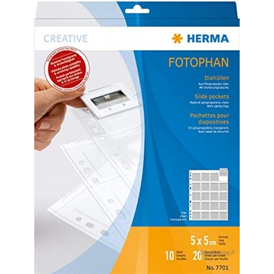 Herma 7701 Lot de 10 Pochettes perforées Transparent mat