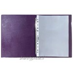 Idena 20104 Classeur de certificats à anneaux format A4 10 pochettes violet