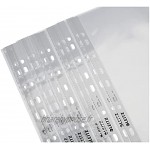 Leitz 47706002 Lot de 15 pochettes perforées standard format A4 avec surface brillante en polypropylène 0,075 mm