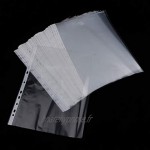 yotijar 200pcs 11 Trous Transparents 4C 5C Protecteurs Feuille Enveloppes de Perforation
