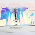 Classeur créatif coloré transparent arc-en-ciel en PVC souple rechargeable avec anneau de protection pour carnet de notes 6 trous A5 A6 A7
