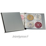 Durable 527701 Classeur 4 Anneaux pour 96 CD DVD Noir Argent