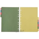 5 Star Subject Dividers Multipunched Manilla Board 10-Part A4 Assorted [Pack of 25]