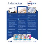 AVERY Intercalaires IndexMaker à 12 touches blanches Page de sommaire et onglets personnalisables et imprimables Format A4 Matiere carte,