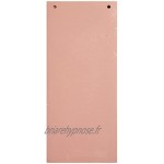 EXACOMPTA 13435B Paquet de 100 fiches intercalaires perforées 180g papier recyclé Forever unies à l'italienne 10,5 cm x 24 cm pour classeur coloris rose