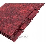 Hampton Frames Intercalaires à onglets pour boîte de rangement effet marbre rouge 13 x 18 cm