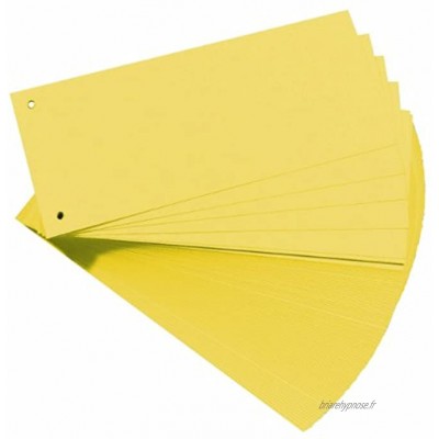 HERLITZ intercalaires pour format A4 carton dur RC jaune perforée 105 x 240 mm 190 g m2 conte