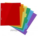 Intercalaires 6 positions en plastique format A5 Multicolore