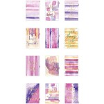 Intercalaires de répertoire A5 150x210 mm violet or rose aquarelle 1Pq 12 pages