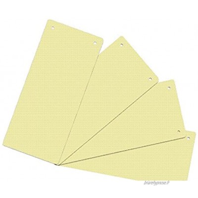 Lot de 100 feuillets de séparation de intercalaires wekre jaune 24 x 10,5 cm 160 g m ² en carton