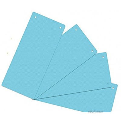 Lot de 100 feuillets de séparation intercalaires wekre bleu 24 x 10,5 cm 160 g m ² en carton