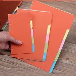 4 Reliures multicolores Set A5 A6 B5 PVC Journal de v-oyage Notebook Index Page d'index Cartes d'onglet Diviseurs Size : B5