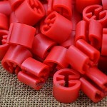 Étiquette 100PCS Accrochage clips cercle marqueur for les tailles Accessoires Marque Tube Marqué Vêtements en plastique Snap-on des marqueurs de taille Hanging Étiquette générique Color : Red