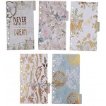 freneci 5pcs A6 Taille Planner Notebook Diary Tabled Index Diviseurs Pages avec Onglets Une