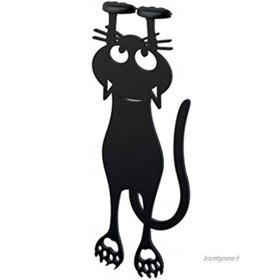 Balvi Marque-Page Curious Cat Couleur Noir en Forme de Chat 12cm Plastique Nylon