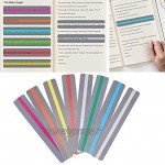 Bandes de lecture guidées bandes de surbrillance de 8 pièces superposition colorée marque-pages de surbrillance bandes de guide de lecture bandes de phrases de marque-pages pour les enfants et