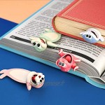 DEDC 3D Marque-page Dessin Animé Stéréo Beau Signet Animal Mignon Animal Cadeau pour Enfants Étudiants Bureau Papeterie Tortue