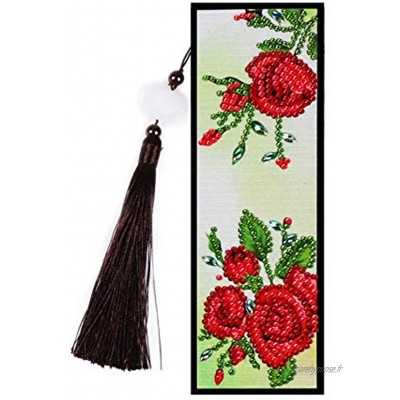 GROOMY Bookmark 5D DIY Special Shaped Diamond Painting Leather Bookmark Book Mark Embroidery Art-BJ201