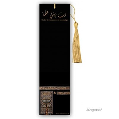 Herzzensprache.info Marque-page islamique Kaaba Mecka double face avec revêtement brillant 5,1 x 18,6 cm oriental