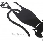 Tiantian 3 Pièces Marque-Page Curious Cat Noir Marque Page en Forme de Chat Marque-Page Créatif 12,3 cm