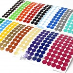 15 Mm 1800 lot de 100 supports adhésifs couleur : pastilles de chaque point d'autocollant motif cercles inventaire