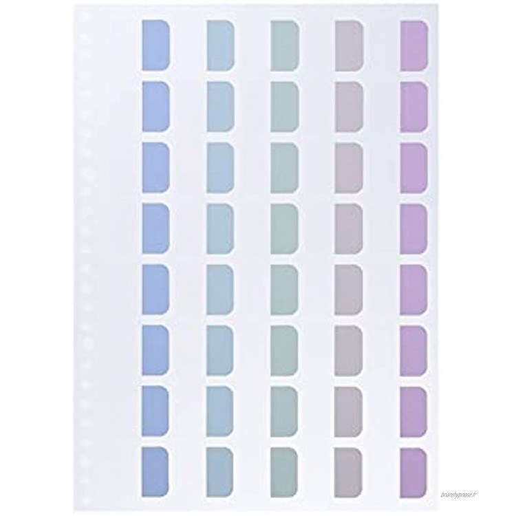 4Sheets sacs d'index des feuilles d'autocollants d'index Memo Pad étiquettes Fichier d'écriture Drapeaux de la page colorée Tags pour la classification Bookmark Color : B5-medium