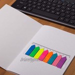 D.RECT marque-pages PET autocollants avec règle | 12x45 mm 8x25 marqueurs de page | multicolores | Feuillets Autocollants Colorés Accrocheurs | 12 cm de Mesure 110505