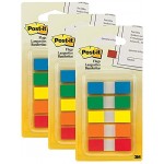 Flags Primary Colors 1 2 Wide 100 Flags & Dispenser Per Pack 3 Packs