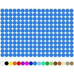 Lot de 100 pastilles adhésives rondes pour inventation 052 bleu azur 5 mm