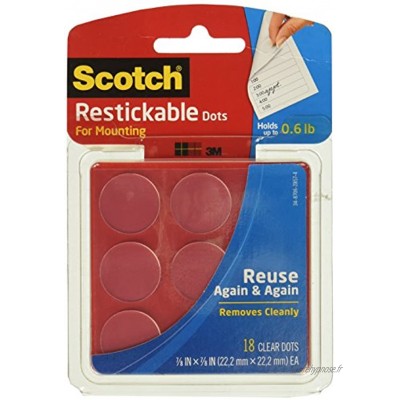 Scotch Restickable Dots-.875" 18 Pkg