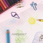 Qomfy Home Trombones pour bureau école etc. Design décoratif Motif multicolore – Bullet Journal BuJo
