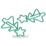 Trombones cadeaux de Noël en forme d'arbre de Noël en forme d'étoile à cinq branches 30pcs Clips de marque-page durables pour l'organisation de documents scolaires et personnels