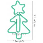 Trombones fournitures de papeterie en forme d'arbre de Noël en forme d'étoile à cinq branches Léger et portable Pratique à transporter pour étudier pour les amoureux des animaux pour la