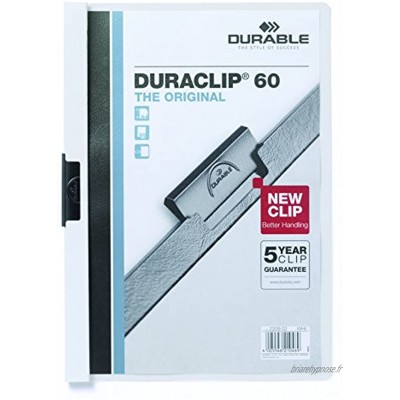 Durable Duraclip 60 Chemise de présentation à clip Blanc