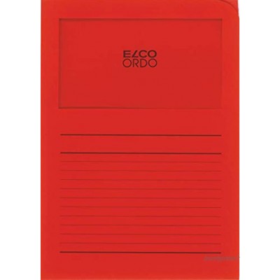 ELCO Ordo"Classico" Chemises à fenêtre – Rouge lot de 10 73695.92