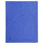 Exacompta Réf. 39992E 1 chemise à lamelle imprimée Iderama en carte lustrée 355 g m² chemise certifiée FSC dimensions 24 x 32 cm pour documents format A4 couleur bleu