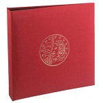 Exacompta Réf. 96105E Classeur Numismatique + 5 Feuilles Plastique Transparentes de 43 Cases + 5 Intercalaires en Carte Rouge 24,5 x 25 cm Bordeaux