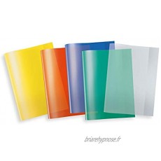 HERMA Protège-cahier transparent transparent résistant et facile à nettoyer. Lot de 5 Format A4 Set coloré