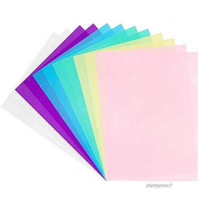 JAM PAPER Pochettes pour Documents en Plastique Coupés au Format A4-220 x 310 mm Couleurs Variées 12 Paquet